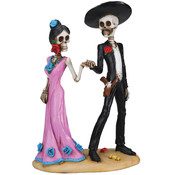 Figurine - Day of the Dead Holding Hands Skulls