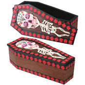 Day of the Dead Coffin Box w/ Removable Lid