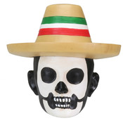 Day of the Dead Black &amp; White Skull Head- Man