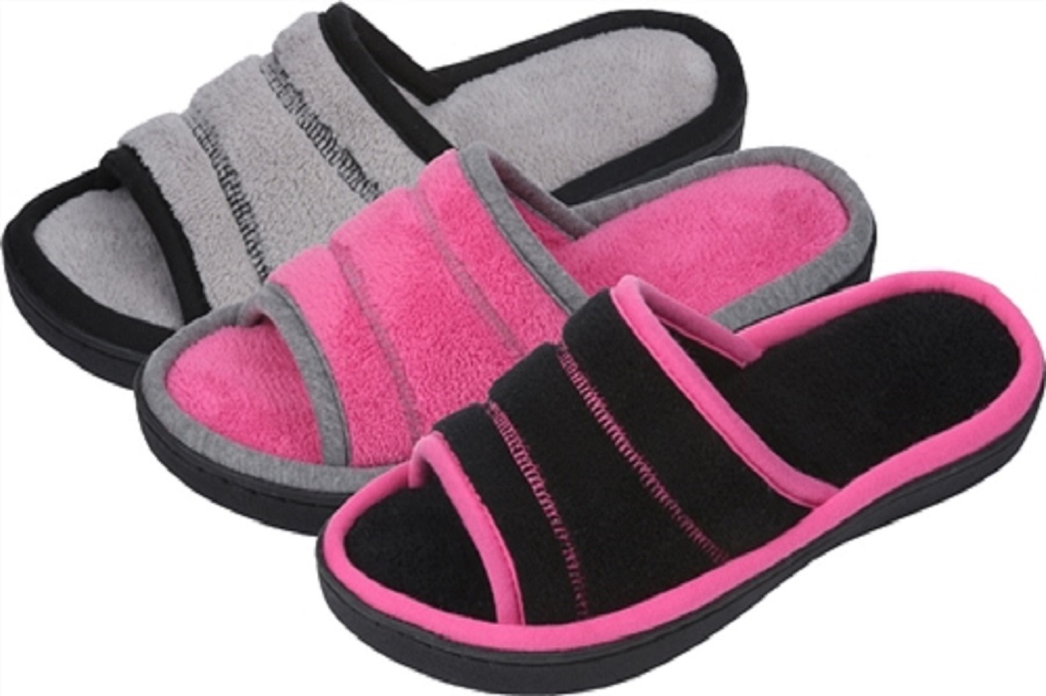 Wholesale Women�s Plush Slipper With Contrast Tones (SKU Wholesale Women�s Plush Slipper With Contrast Tones (SKU