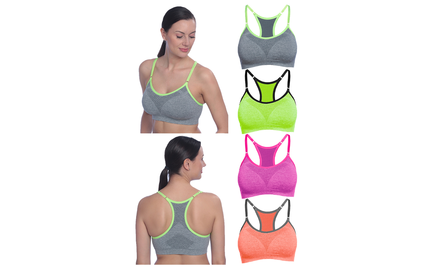 Wholesale Women's TBack Sports Bras Sizes MXL (SKU 2340599) DollarDays