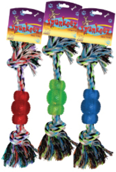 Wholesale Spunkeez Dog Toys Rope W / Nubby Chew(24x$1.39)