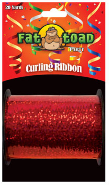 Wholesale Fat Toad Curling Ribbon Red Sparkle - 20 Yards(24x$1.07)