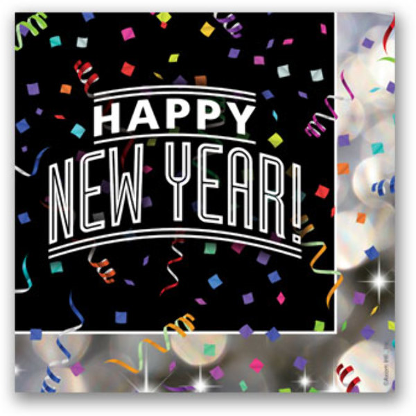 Wholesale Fat Toad Happy New Year Lunch Napkin - 16 Count(24x$1.21)