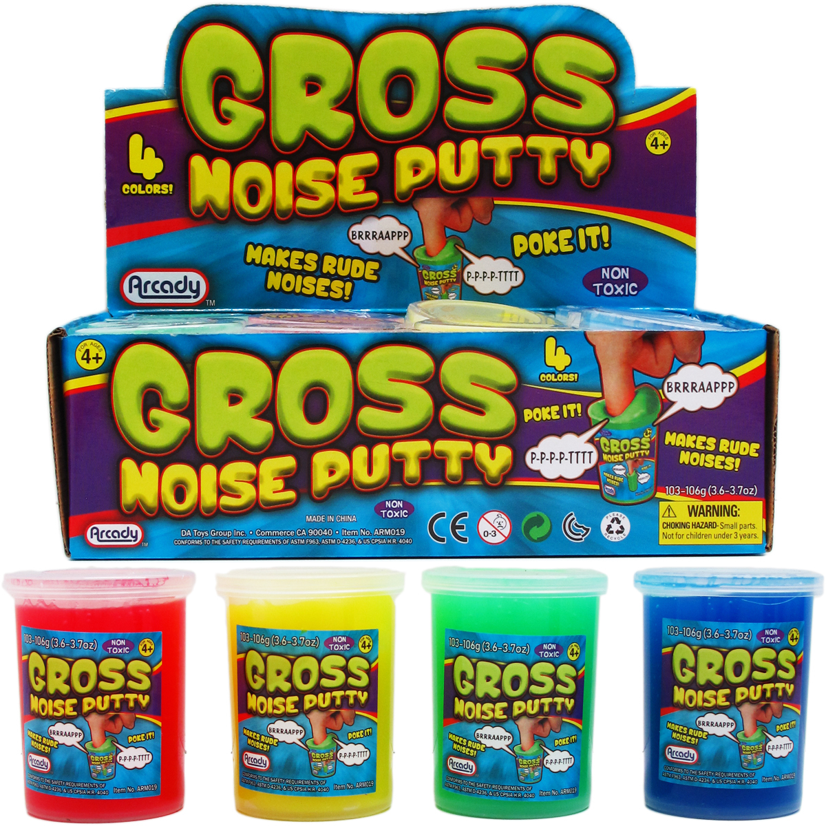 Wholesale Putty Toys - Assorted Colors, 3.6-3.7 oz