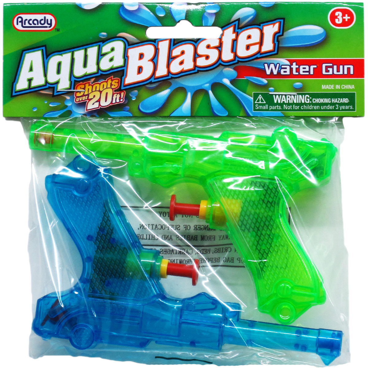 Wholesale 2-Piece Assorted Color Water Guns - 5.25