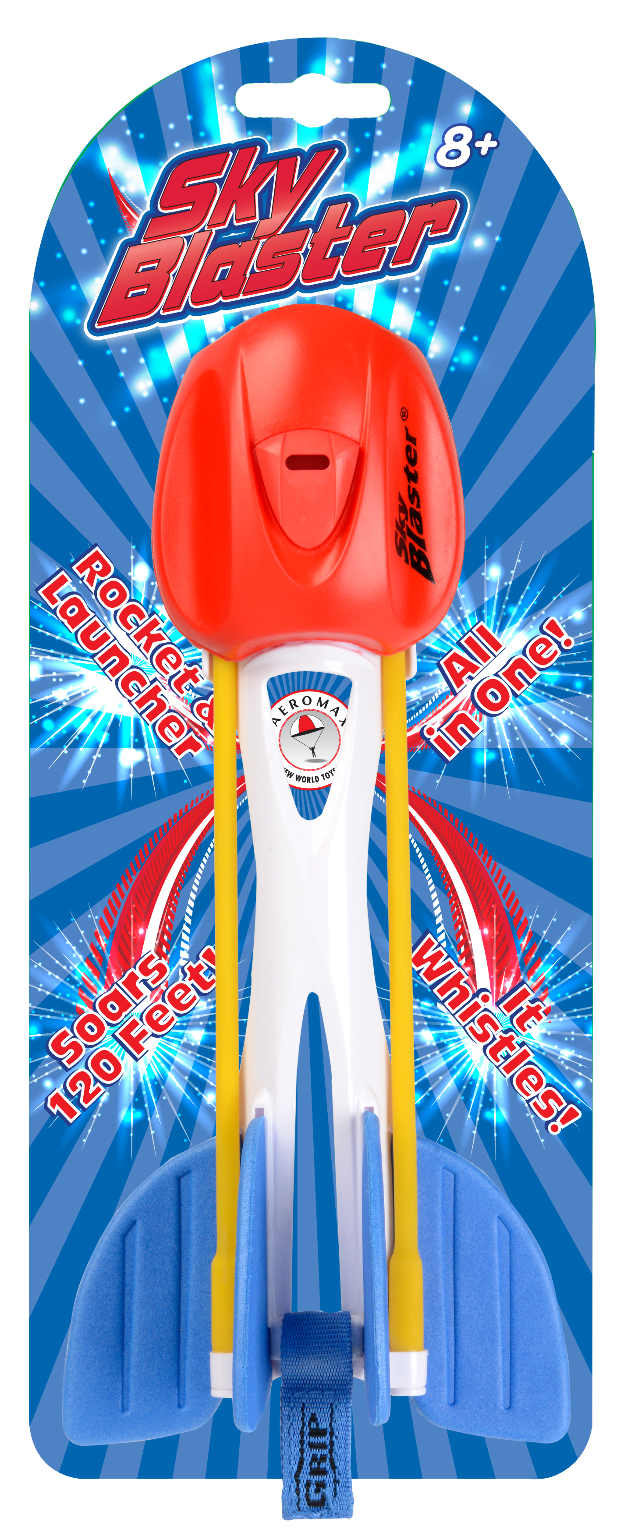 Sky Blaster, Rocket & Launcher In One - Red, White, & Blue E(12x$4.68)