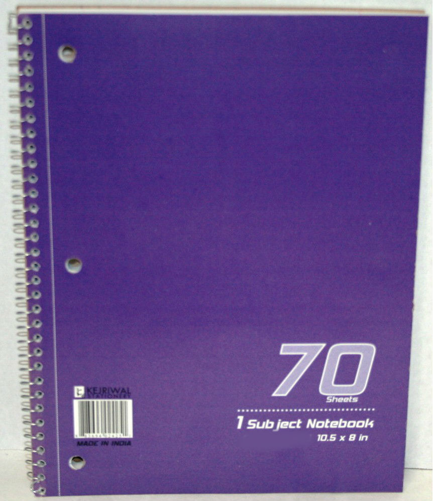 Wholesale 1 Subject Wide Ruled Notebook - Purple | DollarDays