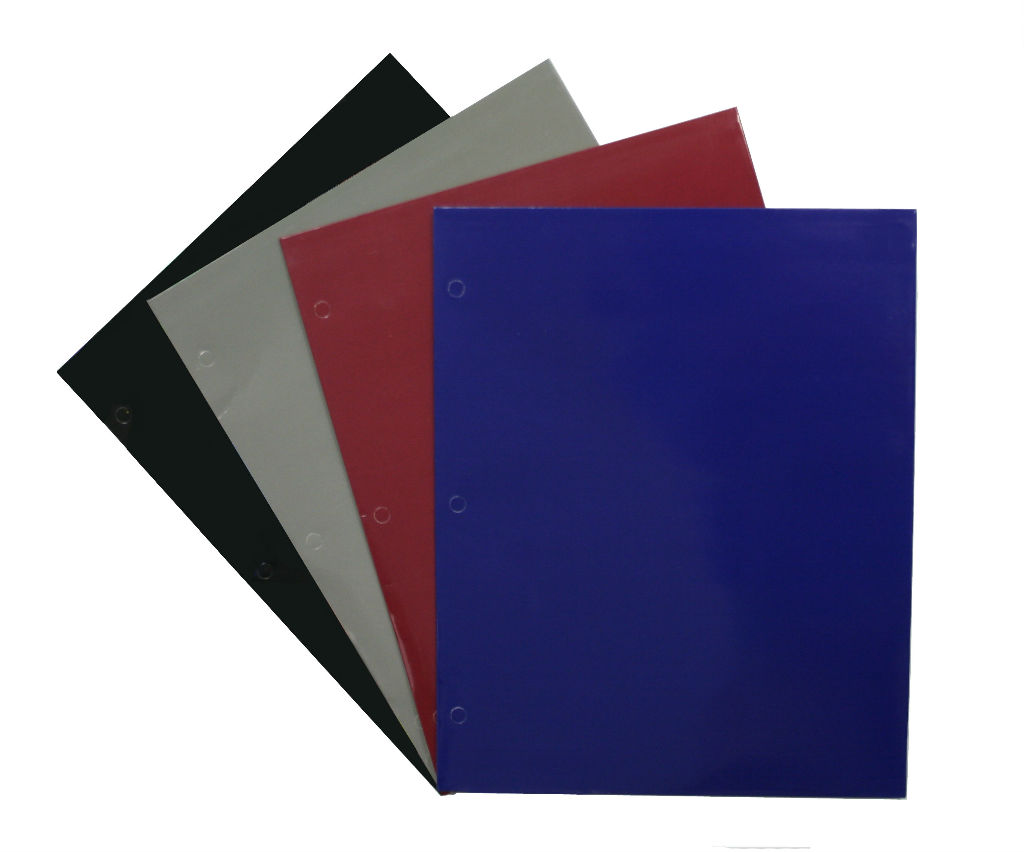 Wholesale Laminated Two Pocket Folders in Four Colors