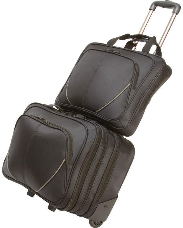 Maxam(R) 2 Piece Trolley Business / Overnight Bag With Laptop Bag