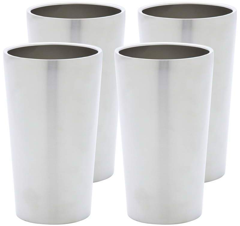 Maxam(R) Stainless Steel 4 Piece Double Wall 13Oz Tumbler Set