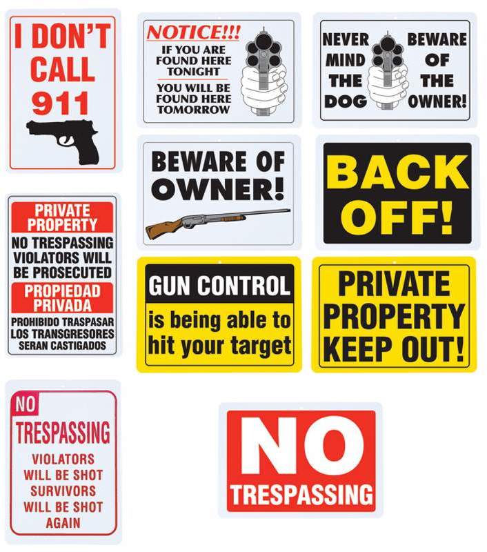 Diamond Plate 10 Piece Sign Set