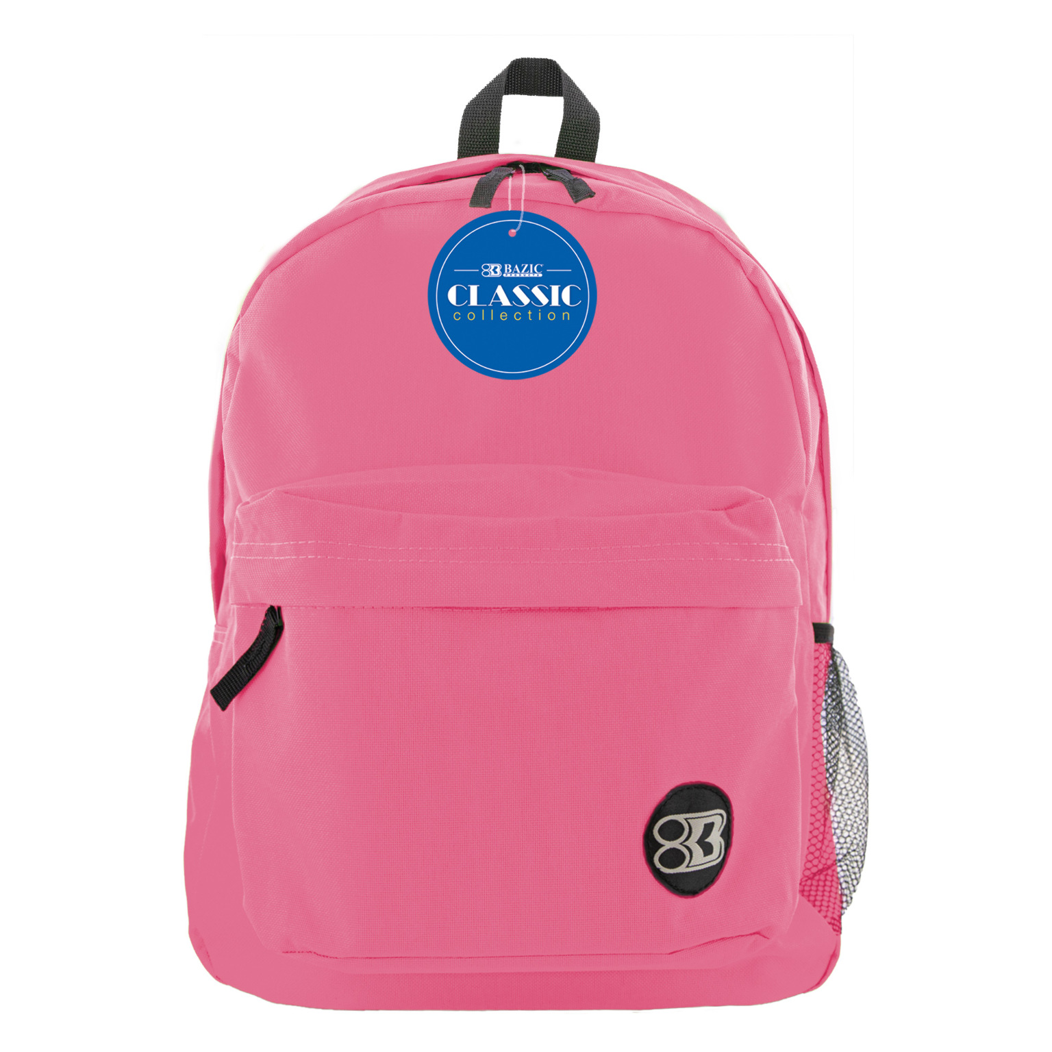 Bazic Classic Laptop Backpack, Large, Fuchsia (BAZ1056), Polyester | Quill