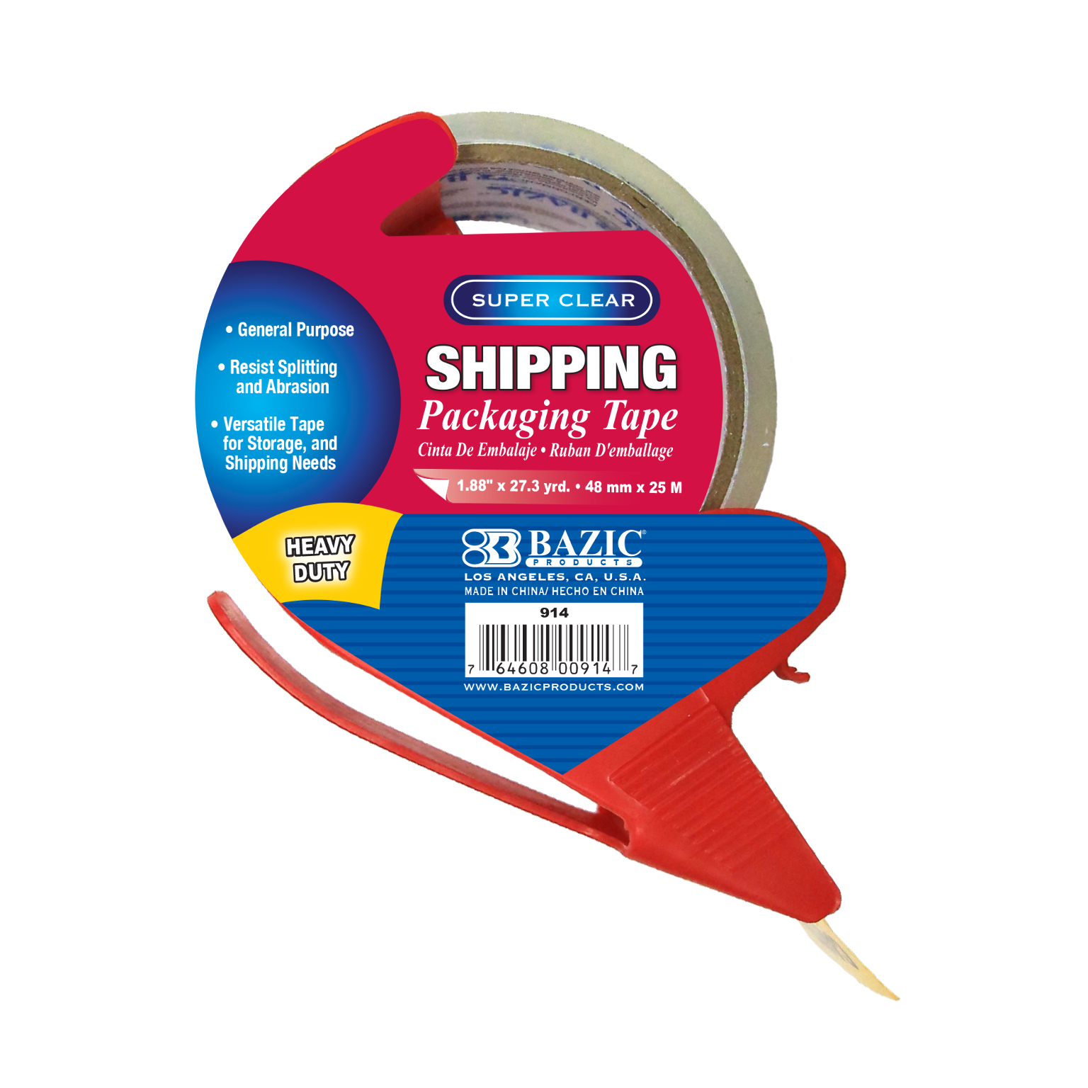 Bazic 1.88" x 27.3 Yards Super Clear Heavy Duty Packing Tape(36x$1.33)