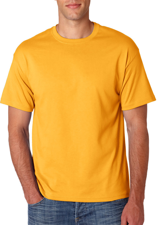 Wholesale Hanes Adult EcoSmart T-Shirt - Gold (2XL) | DollarDays