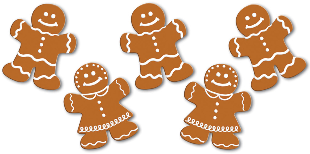 Beistle 22268 Mini Gingerbread Cutouts, Pack Of 24