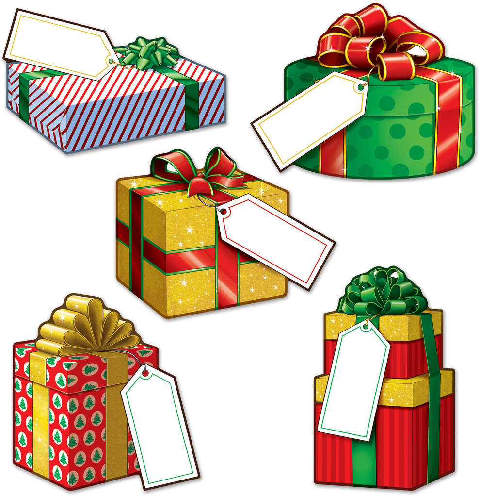 Beistle 22273 Mini Christmas Gift Cutouts, Pack Of 24