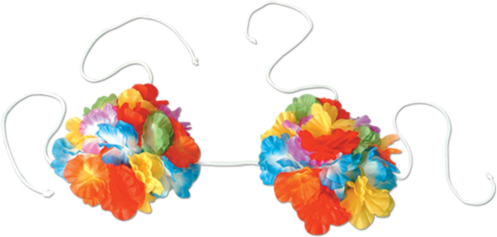 Beistle 50461 Floral Bikini Top Adjustable - Pack of 12