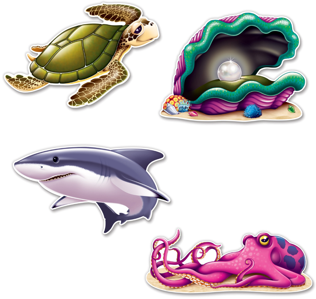 Wholesale Under the Sea Creature Cutouts(24x$2.20)