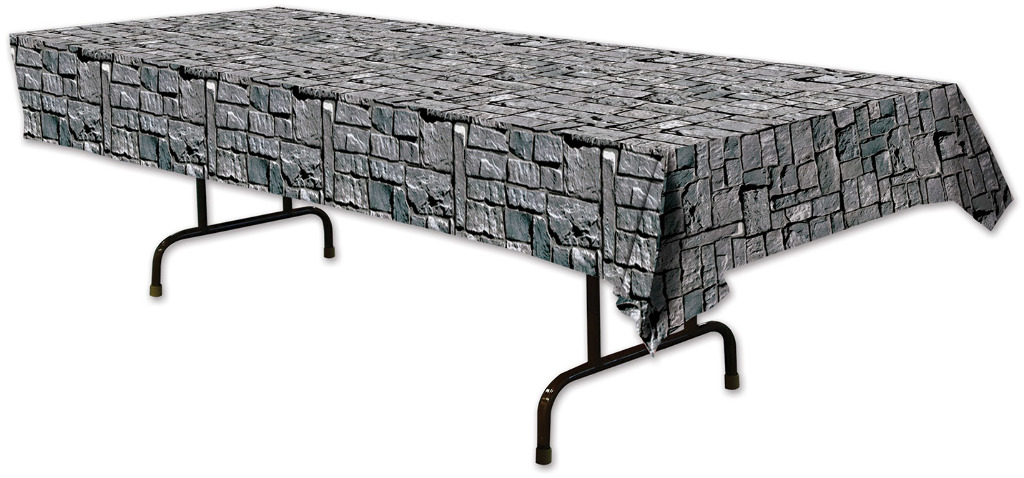 Beistle 54535 Stone Wall Tablecover- Pack Of 12
