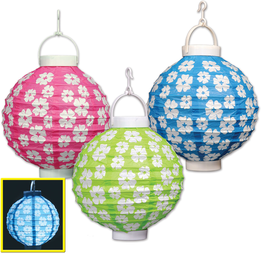 DDI 1906540 Light-Up Hibiscus Paper Lanterns Case of 6