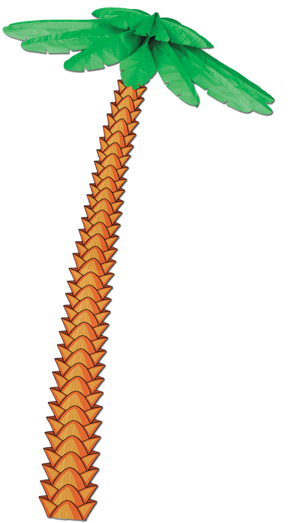 Beistle - 55233 - Jointed Palm Tree with Tissue Fronds- Pack of 12