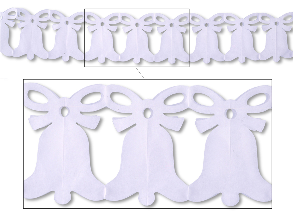 Beistle 12Ft White Westminster Bell Garlands, 2ct. | 12 ft