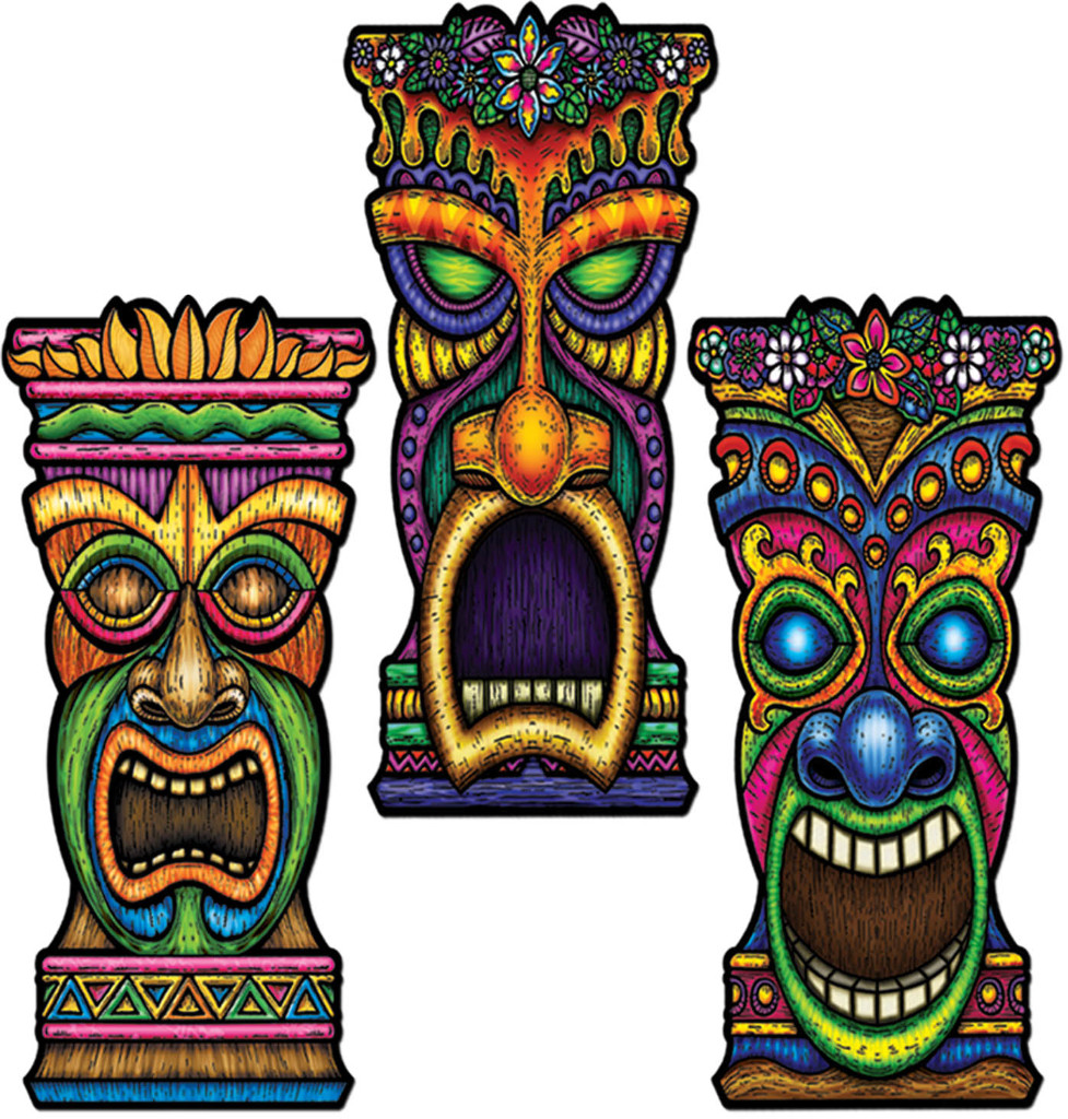 Beistle 22 Tiki Cutouts- 9/Pack | Quill