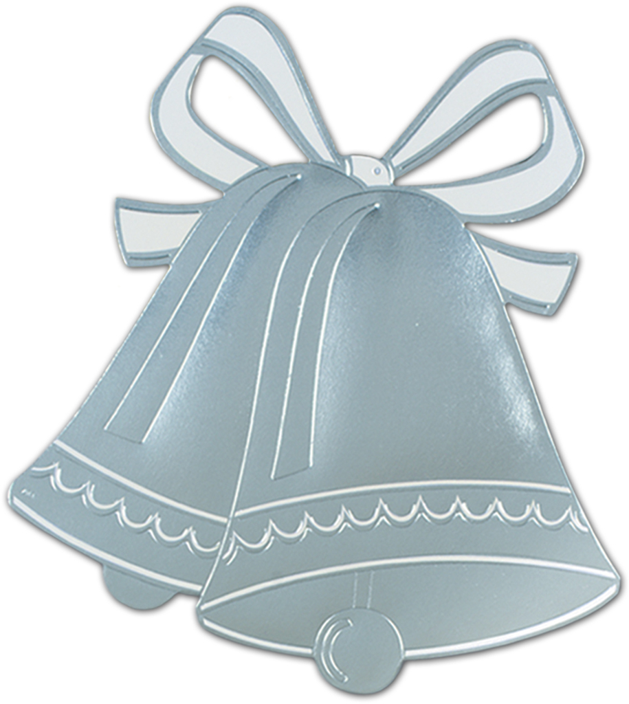 Beistle - 55443-S - Foil Wedding Bell Silhouette - Pack of 24