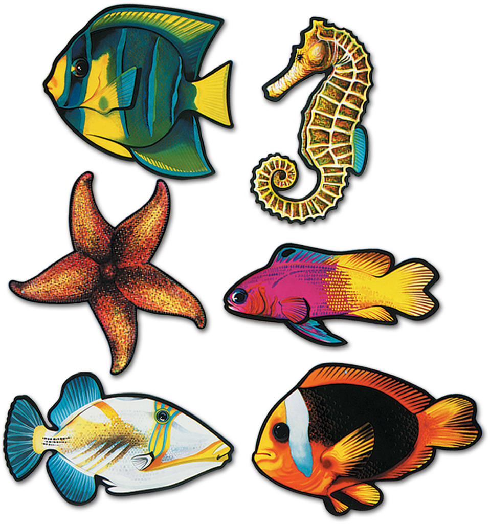 Beistle - 55695 - Pkgd Fish Cutouts- Pack of 12