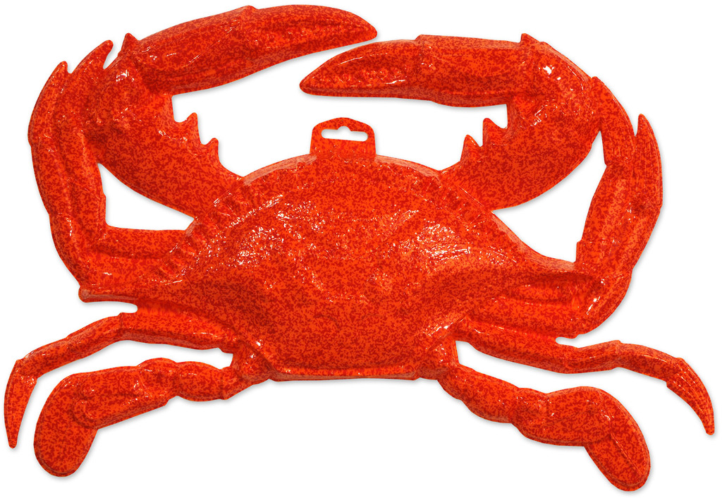 Wholesale Plastic Crab - Red With Orange Print(24x$2.45)