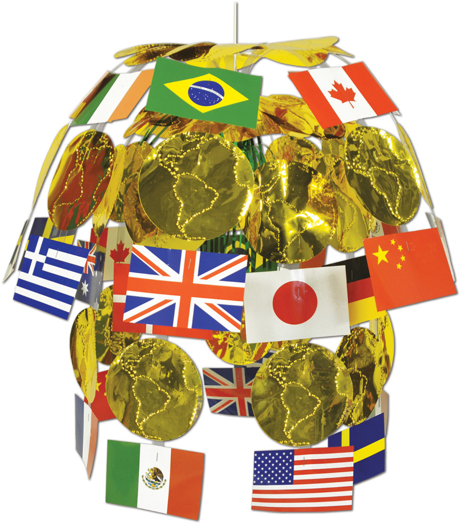 Beistle 57331 International Flag Cascade - Pack of 12