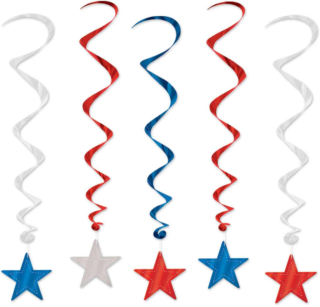 Wholesale Star Whirls - Assorted Red, Silver, Blue(12x$3.88)