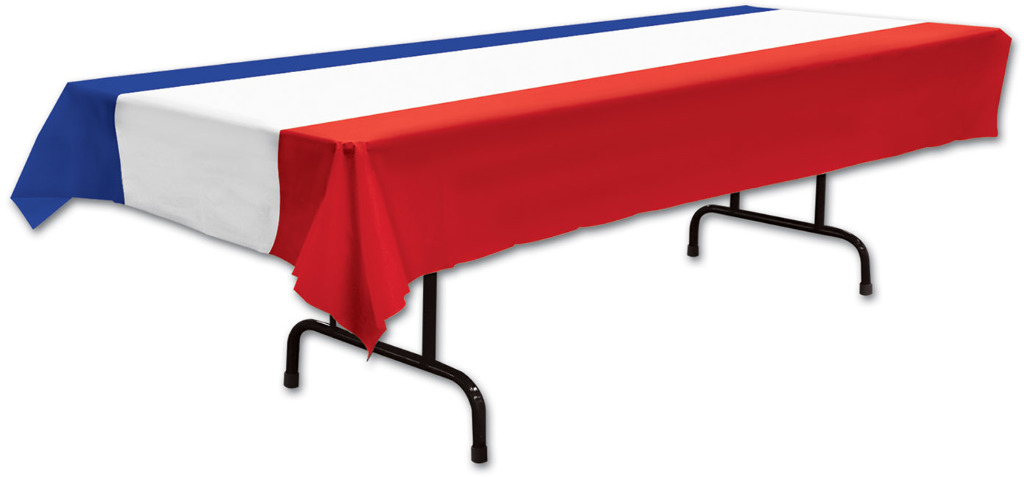 Beistle 54" x 108" Patriotic Plastic Table Covers, 2ct. in Blue