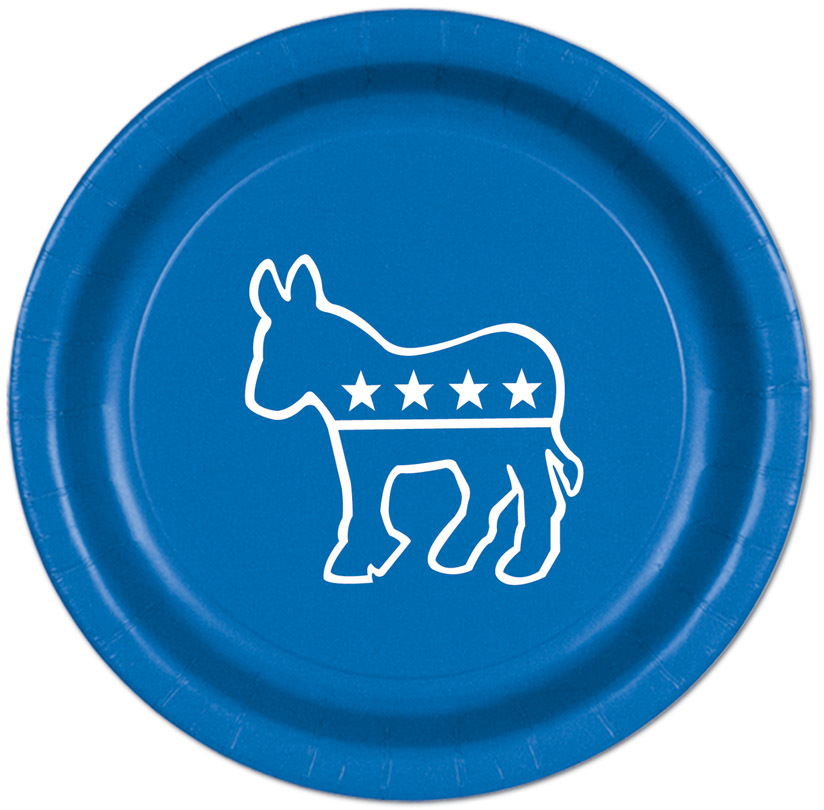 Beistle 58028-B Democratic Plates- Blue - Pack Of 12