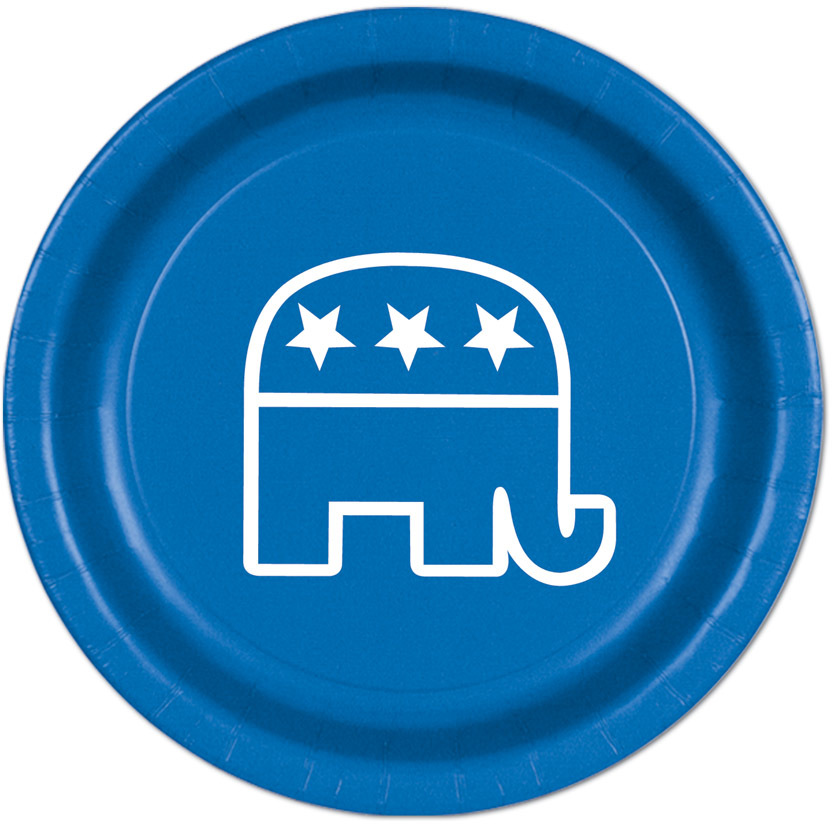Wholesale Republican Plates - Blue(12x$3.51)