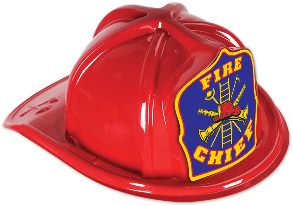 Wholesale Red Plastic Fire Chief Hat - Blue Shield with Upc (SKU ...