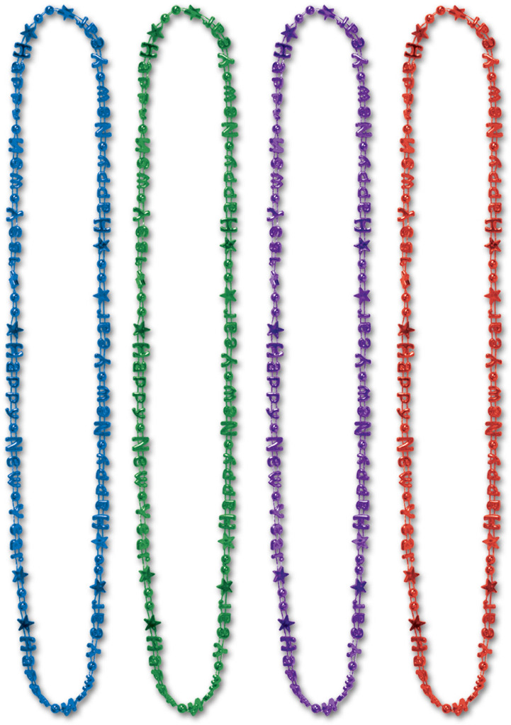 Beistle 80560KASST Bulk Happy New Year Beads-Of-Expression- Pack Of 144