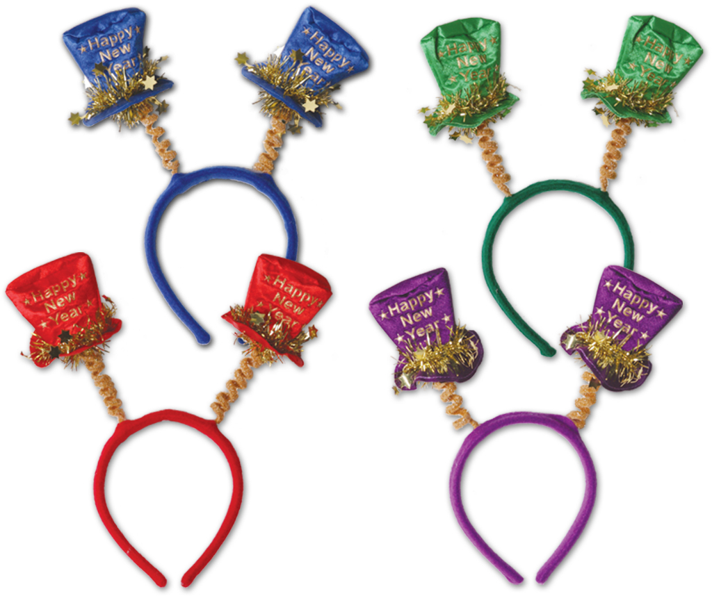 Wholesale Happy New Year Top Hat Boppers(12x$4.34)