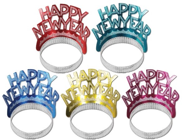 Wholesale Happy New Year Tiaras(100x$0.45)