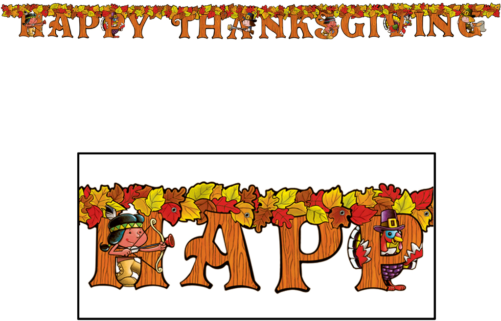 Beistle 6Ft Orange Happy Thanksgiving Streamers, 2ct. | 6 ft
