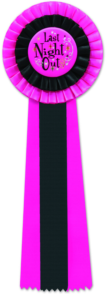Beistle RD14 Last Night Out Deluxe Rosette - Pack of 3