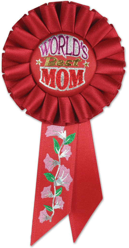 Wholesale World's Best Mom Rosette(12x$2.93)