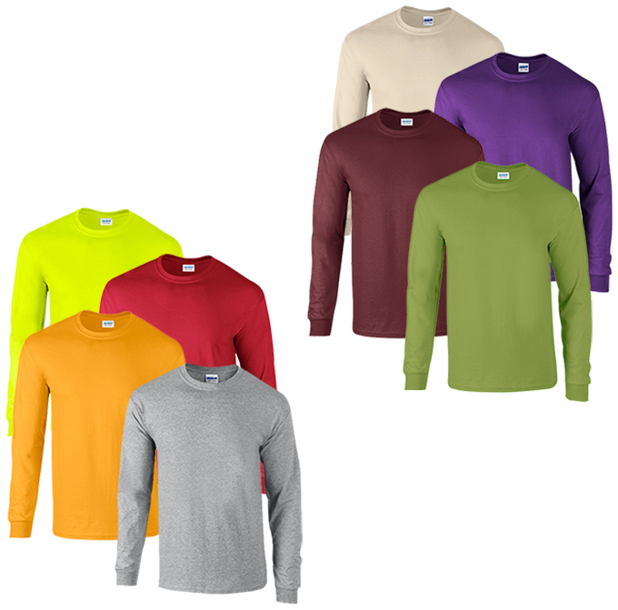 Irregular Gildan Long-Sleeve Shirt - Assorted Colors, Large