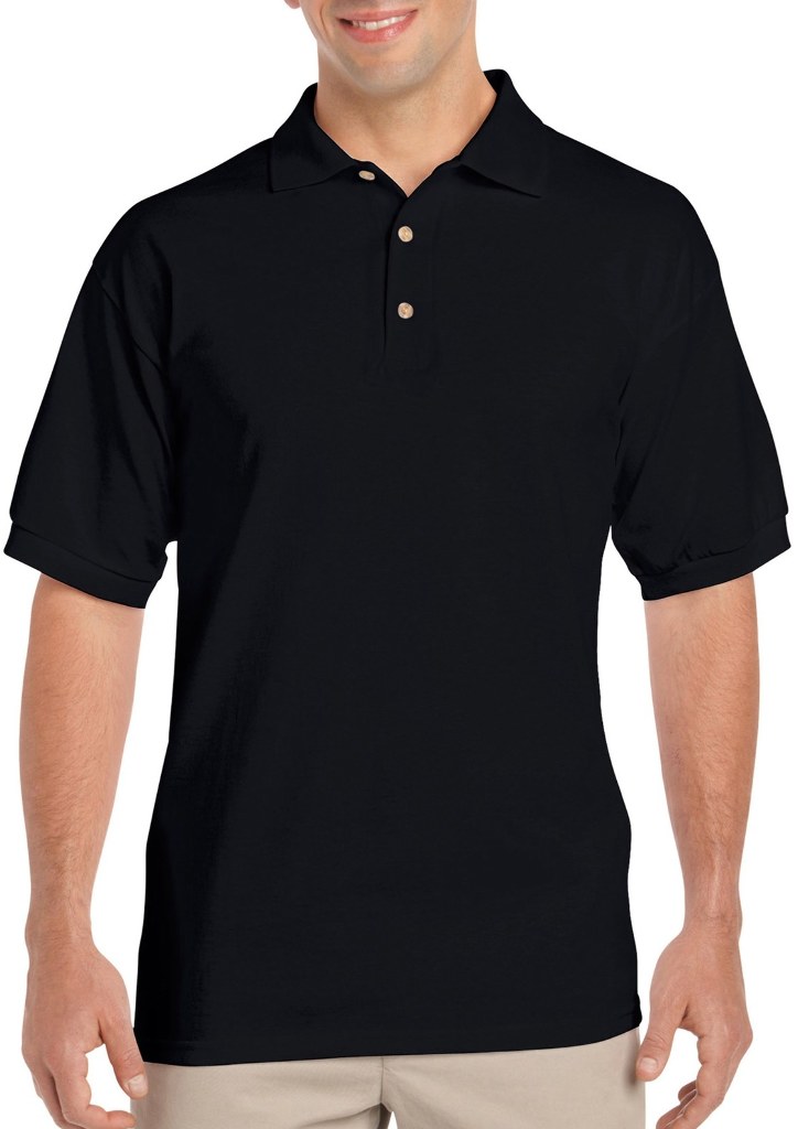 Wholesale Irregular Gildan Polo Shirts - Black, XL (SKU 2003553) DollarDays