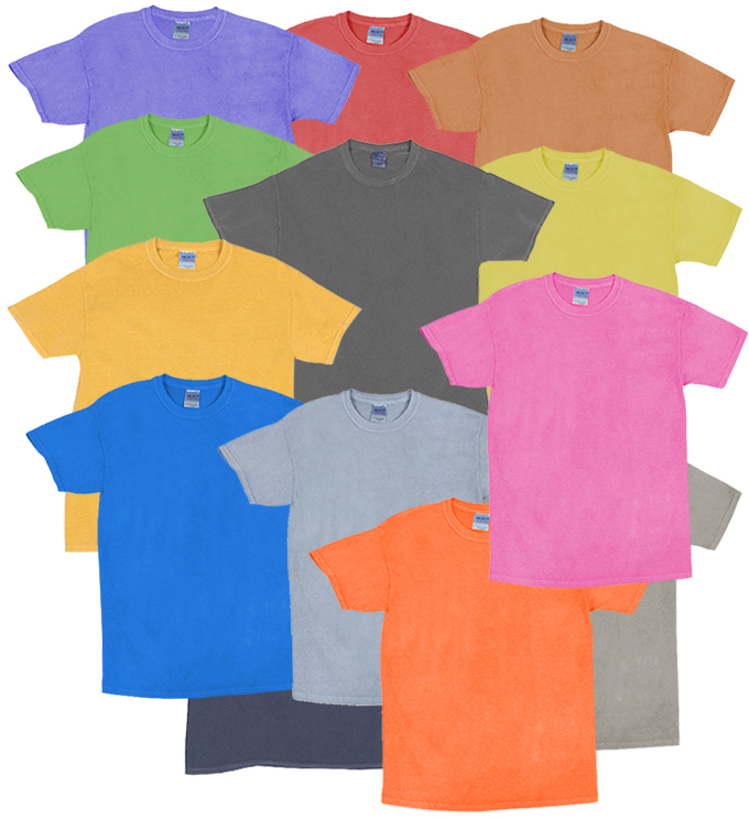 Wholesale Irregular Men's Garment Dyed T-Shirts - Assorted, XL
