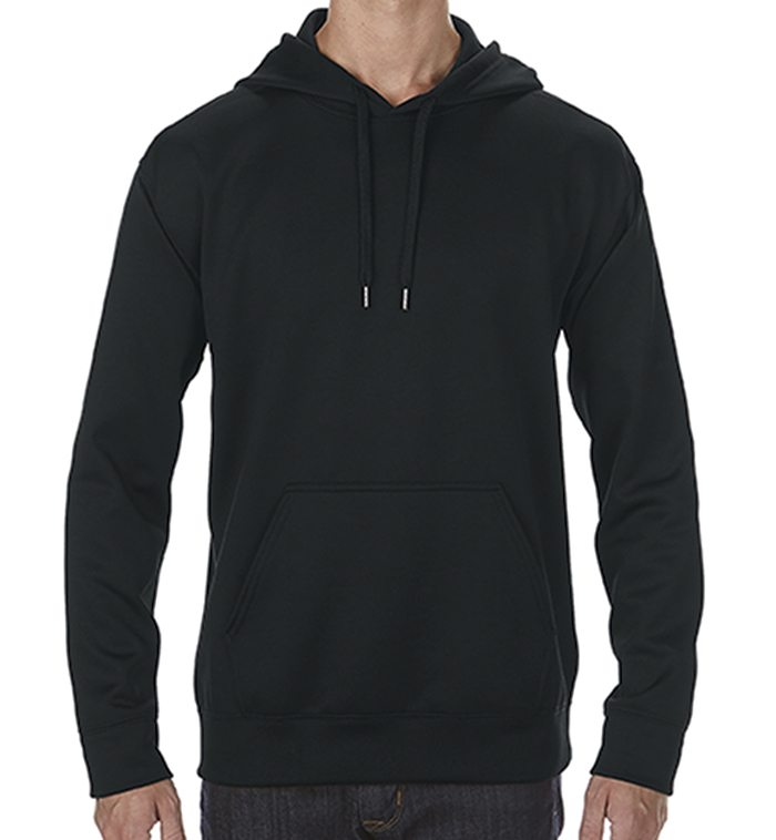 Wholesale Gildan Irregular Hooded Sweatshirt - Black, XL