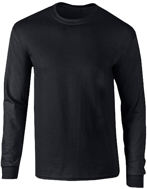 Wholesale Irregular Long-Sleeve T-Shirt - Black, Large | DollarDays