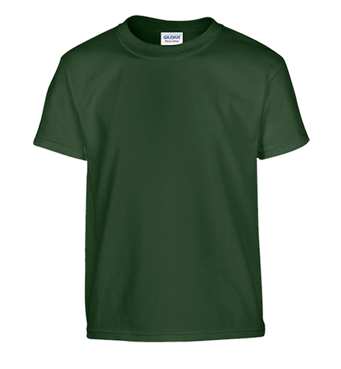 Wholesale Gildan Irregular Youth T-Shirt - Forest Green - Large
