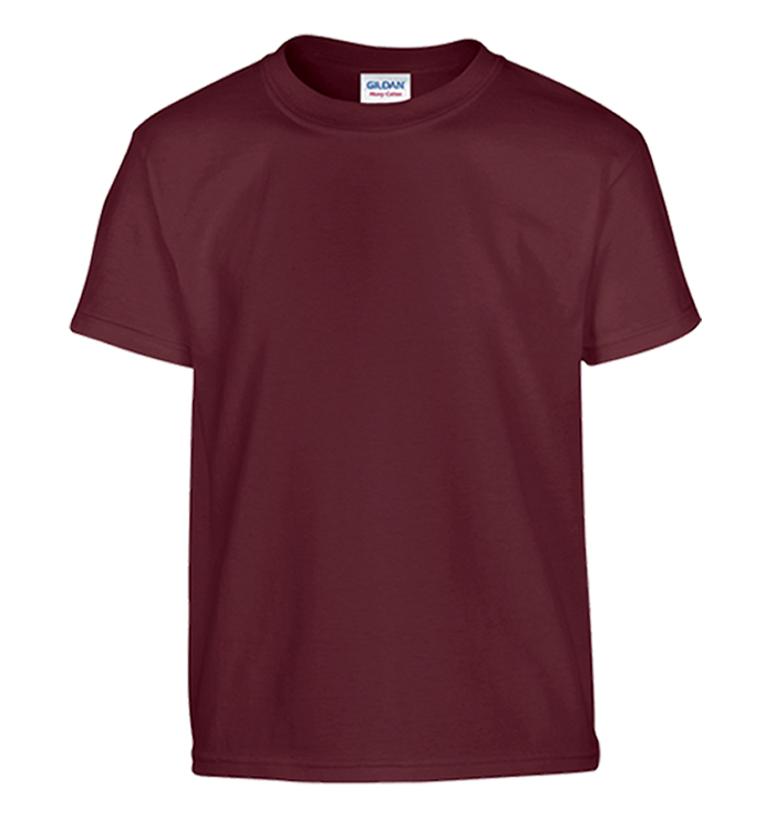 Maroon Gildan First Quality Dryblend Youth T-shirt - Small